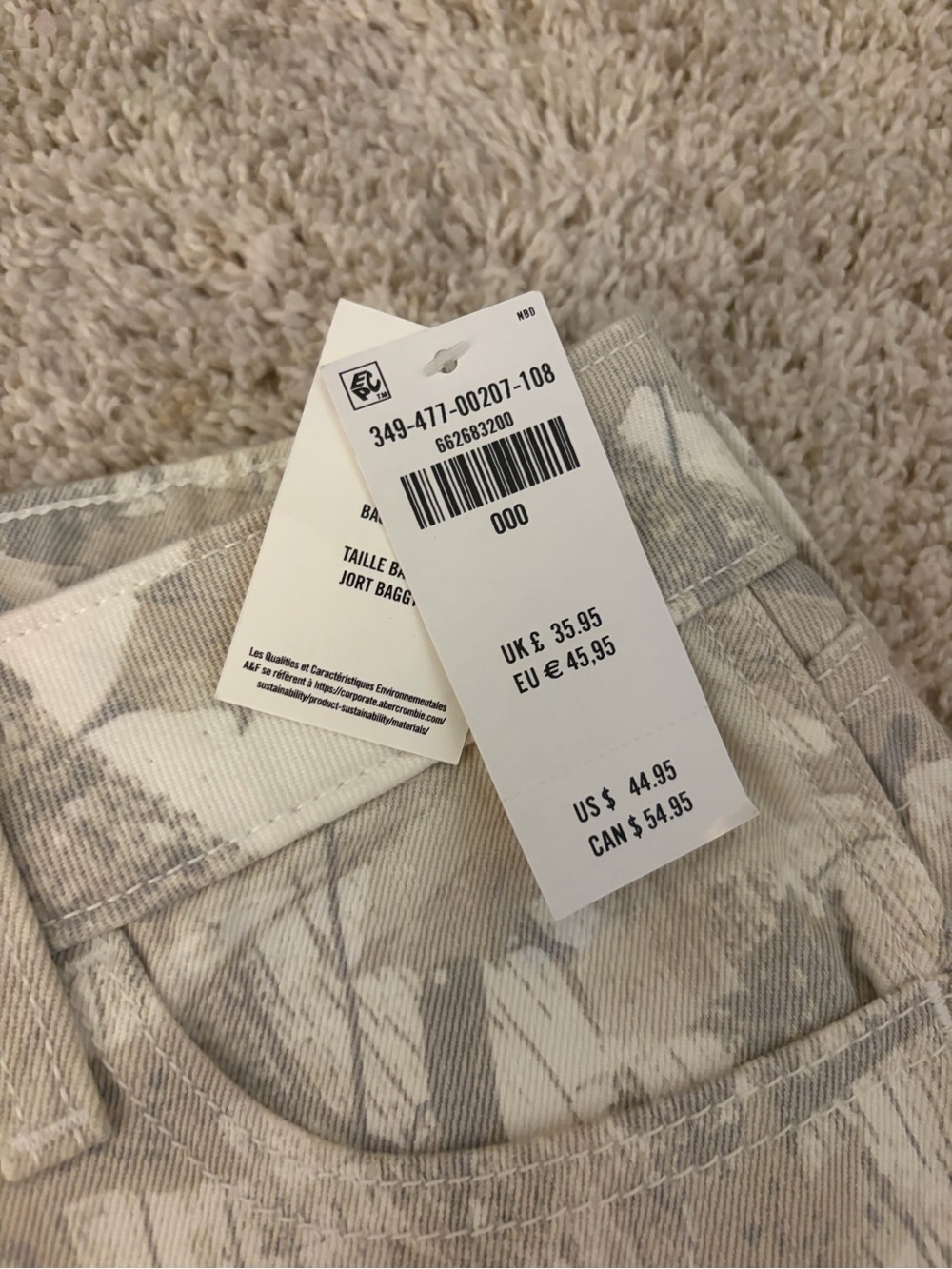 Hollister Beige camo Print Casual Shorts - Picture 3 of 4